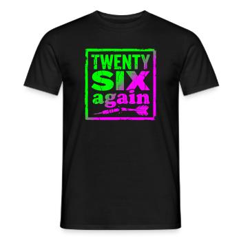 Maillot ou coupe de fléchettes 26 points manqué - T-shirt homme - noir - Devant - AI Model Male 178 light (178cm)