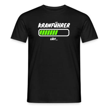 Occupation de la poutre de chargement par opérateur de grue - T-shirt homme - noir - Devant - AI Model Male 178 light (178cm)
