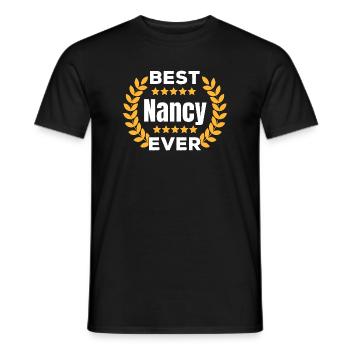 Meilleur cadeau de nom de légende Nancy de tous les temps - T-shirt homme - noir - Devant - AI Model Male 178 light (178cm)