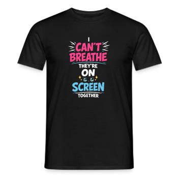 Anime Fangirl Screams Anime Reaction - Men's T-Shirt - black - Front - AI Model Male 178 light (178cm)