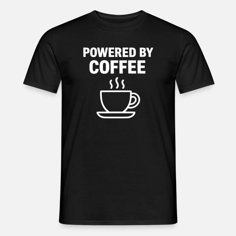Powered By Coffee | Coffee - Men’s T-shirt - black