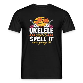 Hawaiian Ukulele Uke Ukulele Can't - Männer T-Shirt - Schwarz - Vorne - AI Model Male 178 light (178cm)