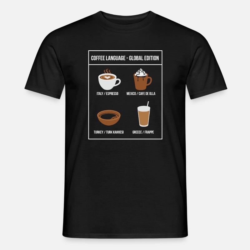 Coffee Language Global Edition - Men’s T-shirt - black