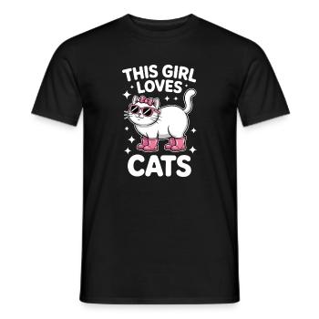 Katzen Spruch Lustiges Katzen Geschenk - Männer T-Shirt - Schwarz - Vorne - AI Model Male 178 light (178cm)