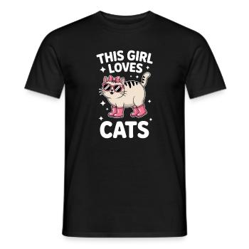 Katzen Spruch Lustiges Katzen Geschenk - Männer T-Shirt - Schwarz - Vorne - AI Model Male 178 light (178cm)