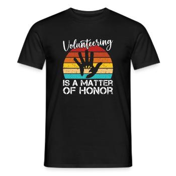 Volunteer Appreciation Is A Matter Of Honor - Men's T-Shirt - black - Front - AI Model Male 178 light (178cm)