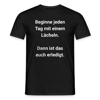 Start every day with a smile - Men's T-Shirt - black - Front - AI Model Male 178 light (178cm)