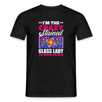 Art du vitrail Artiste du vitrail - T-shirt homme - noir - Devant - AI Model Male 178 light (178cm)
