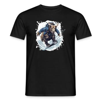 Bulle Snowboard Taurus - Männer T-Shirt - Schwarz - Vorne - AI Model Male 178 light (178cm)