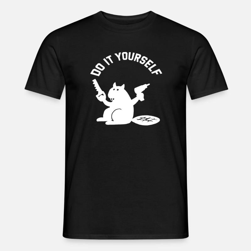 Rizinusbricolage, mach es selbst - Männer T-Shirt - Schwarz