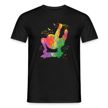 Skeleton Bobsleigh Winter Sports Sled - Männer T-Shirt - Schwarz - Vorne - AI Model Male 178 light (178cm)