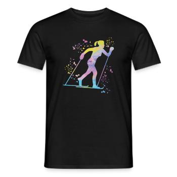 Ski de fond Ski de fond - T-shirt homme - noir - Devant - AI Model Male 178 light (178cm)