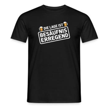 L’endroit est une bière de soirée alcoolisée - T-shirt homme - noir - Devant - AI Model Male 178 light (178cm)