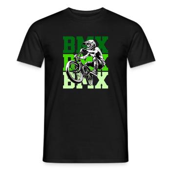 BMX Rider – Action Sport Street Design - Men's T-Shirt - black - Front - AI Model Male 178 light (178cm)