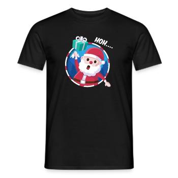 Cadeau du Père Noël Lumineux - T-shirt homme - noir - Devant - AI Model Male 178 light (178cm)