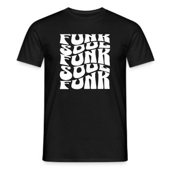 Funk et Soul Musique Typographie Audacieuse - T-shirt homme - noir - Devant - AI Model Male 178 light (178cm)