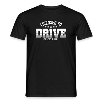 Driving License 2026 Driving Test Driving License Test - Men's T-Shirt - black - Front - AI Model Male 178 light (178cm)