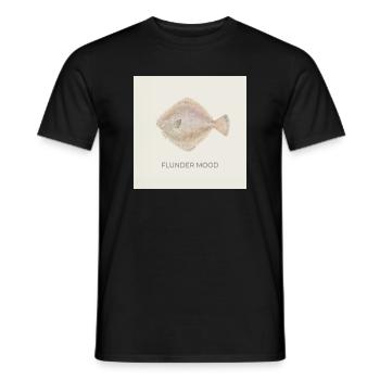 Flounder Mood – Funny Fish Humor - Men's T-Shirt - black - Front - AI Model Male 178 light (178cm)