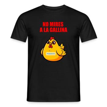 Ne regarde pas la poule - T-shirt homme - noir - Devant - AI Model Male 178 light (178cm)