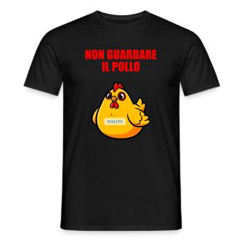 Don't Look at Chicken - Chicken Humor - Men's T-Shirt - black - Front - AI Model Male 178 light (178cm)