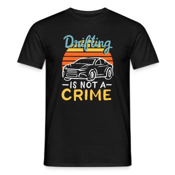 Le drift rétro n’est pas un design de voiture criminelle au coucher du film - T-shirt homme - noir - Devant - AI Model Male 178 light (178cm)