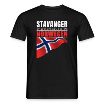 Stavanger - T-shirt homme - noir - Devant - AI Model Male 178 light (178cm)