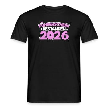 Driving License 2026 Driving Test Driving License Test - Men's T-Shirt - black - Front - AI Model Male 178 light (178cm)