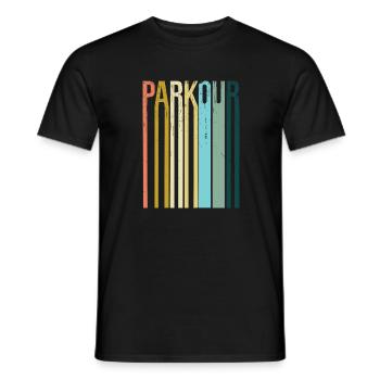 Parkour Retro Vintage - Männer T-Shirt - Schwarz - Vorne - AI Model Male 178 light (178cm)