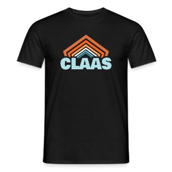 Claas as a given name - Men's T-Shirt - black - Front - AI Model Male 178 light (178cm)