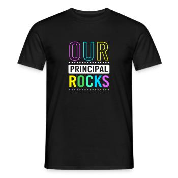 Director of School Management School Principal Principal - Men's T-Shirt - black - Front - AI Model Male 178 light (178cm)