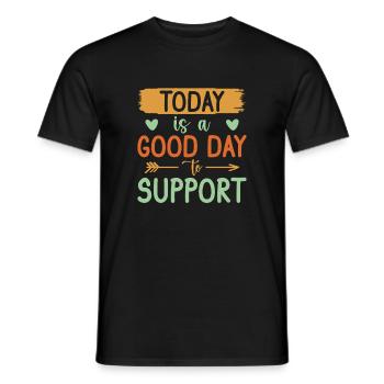Social Worker Quote Today Is A Good Day Social - Men's T-Shirt - black - Front - AI Model Male 178 light (178cm)