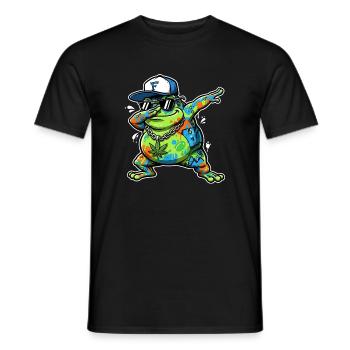 Graffiti Frosch Streetart Cartoon Style - Männer T-Shirt - Schwarz - Vorne - AI Model Male 178 light (178cm)