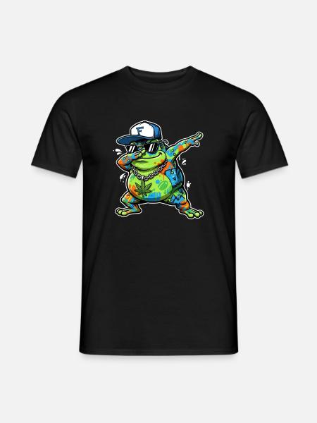 Graffiti Frosch Streetart Cartoon Style - Männer T-Shirt - Schwarz