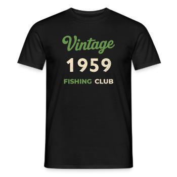 Millésime 1965, Millésime 1965, Année de construction 1965, Naissance - T-shirt homme - noir - Devant - AI Model Male 178 light (178cm)