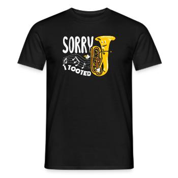 Vintage Euphonium Player - Men's T-Shirt - black - Front - AI Model Male 178 light (178cm)