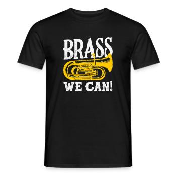 Vintage Euphonium Player - Men's T-Shirt - black - Front - AI Model Male 178 light (178cm)