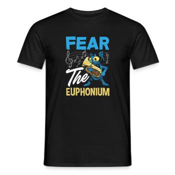 Vintage Euphonium Player - Men's T-Shirt - black - Front - AI Model Male 178 light (178cm)