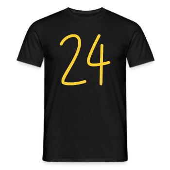 24 - T-shirt homme - noir - Devant - AI Model Male 178 light (178cm)