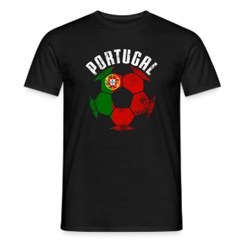 Portugal Fußball - Portugal Soccer - Men's T-Shirt - black - Front - AI Model Male 178 light (178cm)