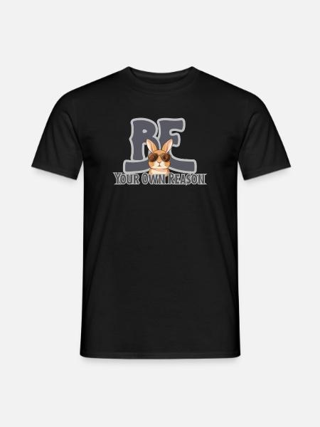 Be Your Own Reason Kaninchen - Männer T-Shirt - Schwarz
