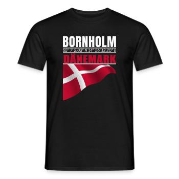 Bornholm - Männer T-Shirt - Schwarz - Vorne - AI Model Male 178 light (178cm)