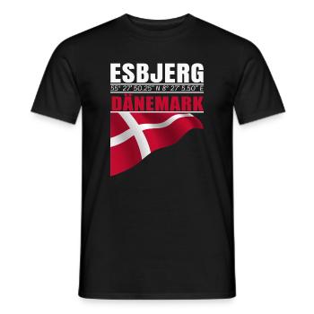 Esbjerg - Men's T-Shirt - black - Front - AI Model Male 178 light (178cm)