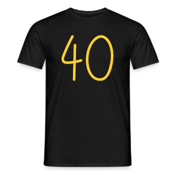 40 - Men's T-Shirt - black - Front - AI Model Male 178 light (178cm)