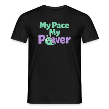 Sanfte Erziehungsidentität, Langsames - Männer T-Shirt - Schwarz - Vorne - AI Model Male 178 light (178cm)