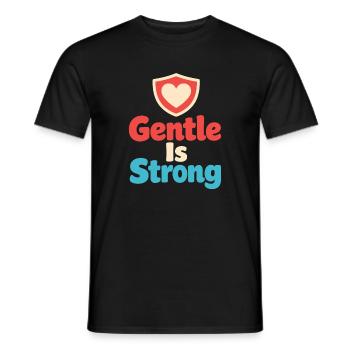 Sanfte Erziehungsidentität, Langsames - Männer T-Shirt - Schwarz - Vorne - AI Model Male 178 light (178cm)