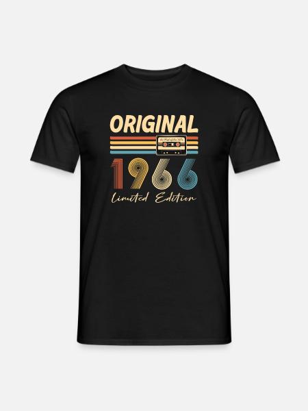 60. Geburtstag 60 Jahre Original 1966 - Männer T-Shirt - Schwarz