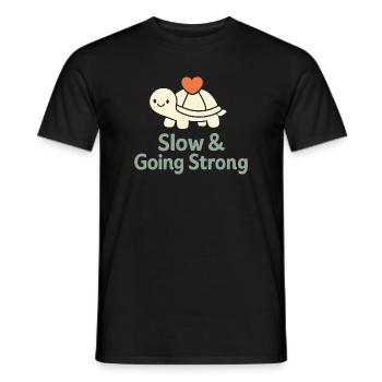 Sanfte Erziehungsidentität, Langsames - Männer T-Shirt - Schwarz - Vorne - AI Model Male 178 light (178cm)