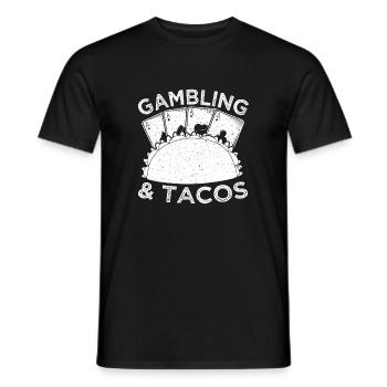 Casino Gambler Tacos Gambling - Männer T-Shirt - Schwarz - Vorne - AI Model Male 178 light (178cm)