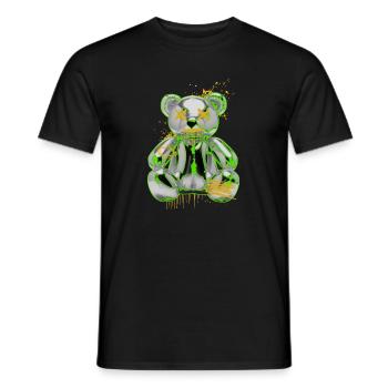 Graffiti Teddybär Rebellion Urban Art - Männer T-Shirt - Schwarz - Vorne - AI Model Male 178 light (178cm)