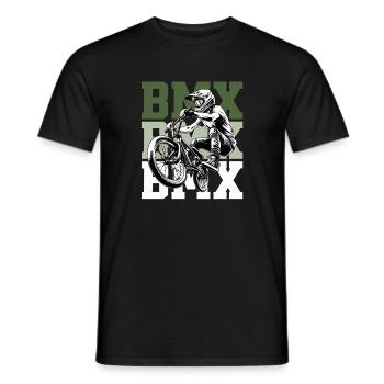 BMX Rider Design – Street & Dirt Bike Style - Men's T-Shirt - black - Front - AI Model Male 178 light (178cm)